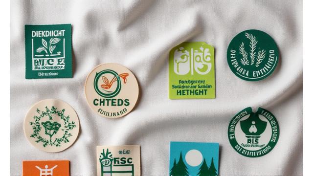 Certification tags like Global Recycled Standard and Oeko-Tex